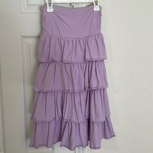 JCrew Strapless ruffled dress